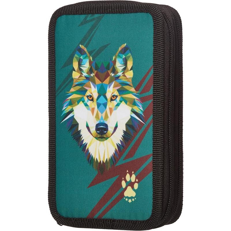 

Пенал двухсекционный Комус Класс (№1 School) Волк зеленый