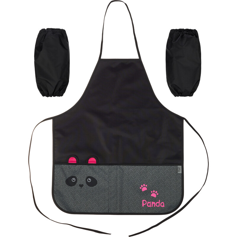 

Фартук для труда Комус Класс (№1 School) Panda черный с нарукавниками