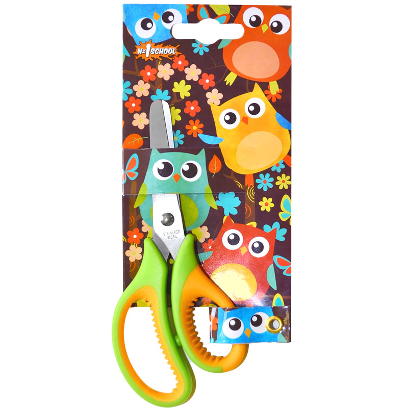 

Ножницы детские №1 School Веселые совята 135 мм для правшей тупоконечные