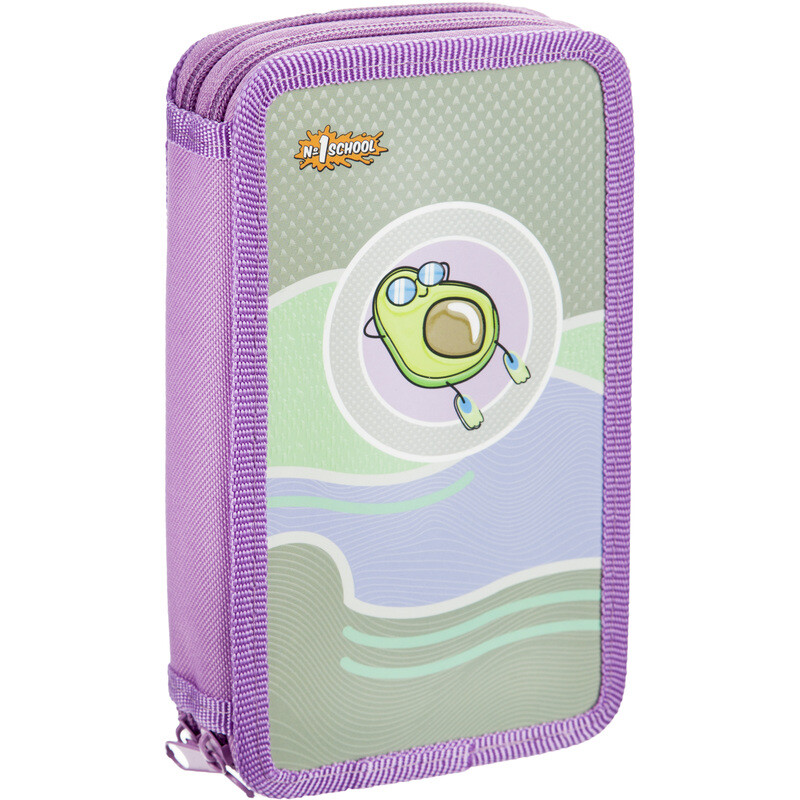 

Пенал двухсекционный Комус Класс (№1 School) Avocado cruise розовый