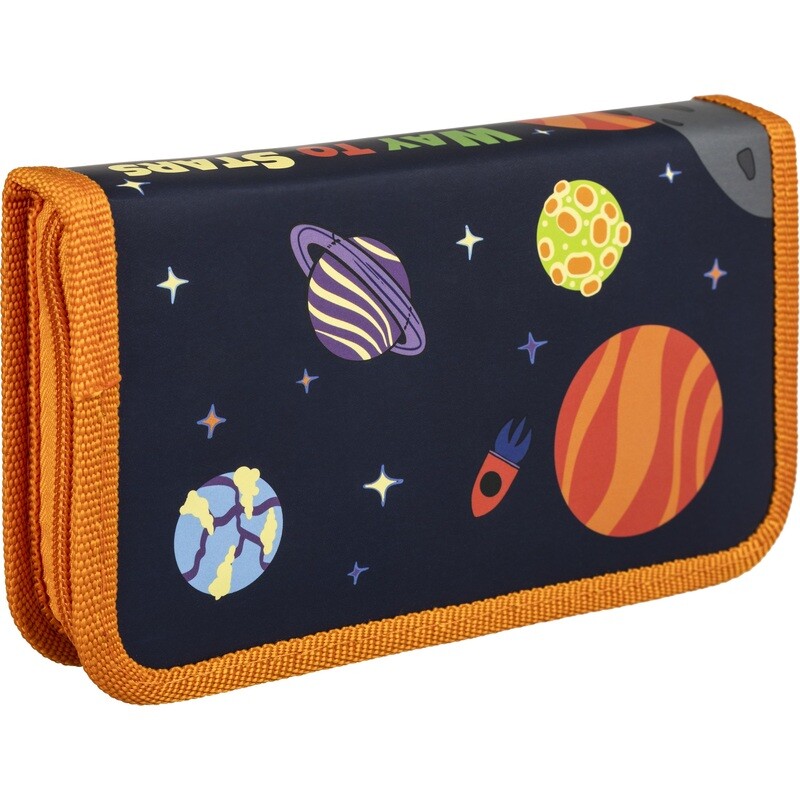 

Пенал односекционный Комус Класс Cosmoreх синий