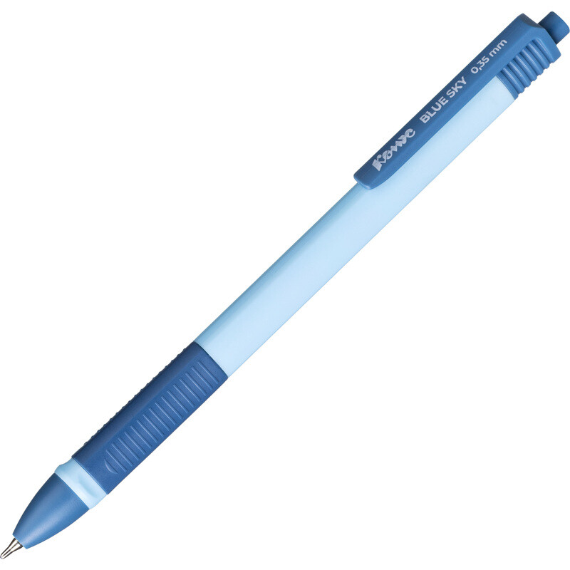 

Ручка шариковая автоматическая Комус Blue Sky синяя (толщина линии 0.35 мм)