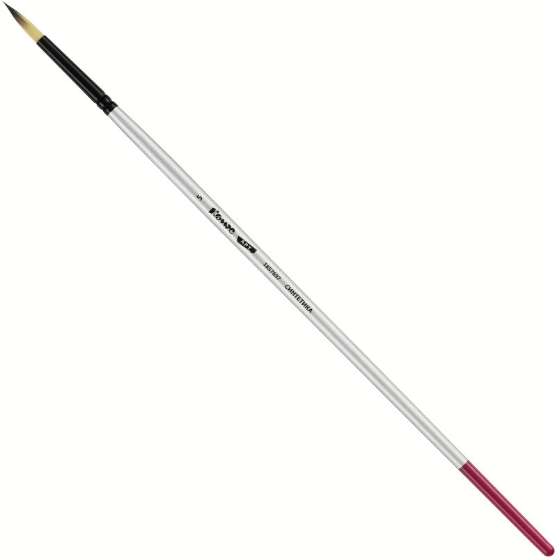 

Кисть художественная Комус Арт круглая средней жесткости синтетика №5