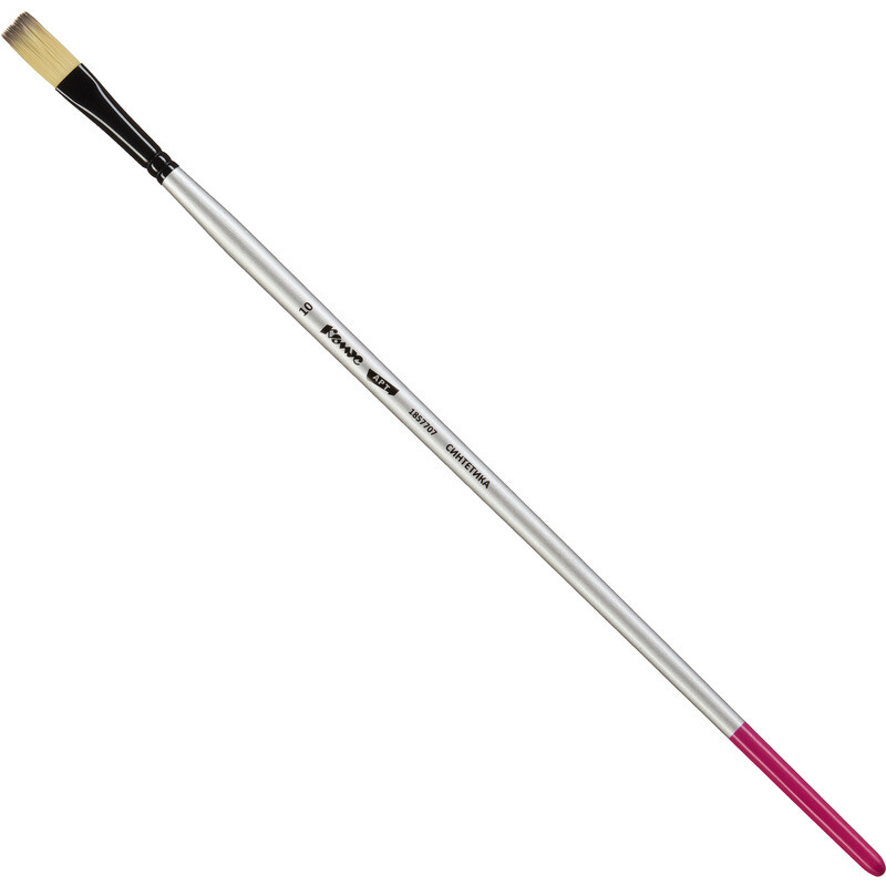 

Кисть художественная Комус Арт плоская средней жесткости синтетика №10