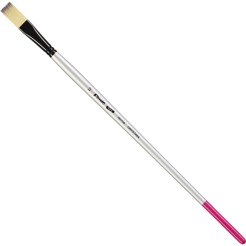 

Кисть художественная Комус Арт плоская средней жесткости синтетика №12