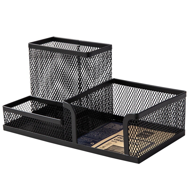 

Подставка-органайзер для канцелярских принадлежностей Deli черная 20.5x10.3x10 см