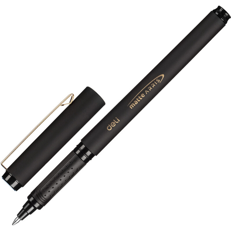

Ручка гелевая неавтоматическая Deli Arris Matte черная (толщина линии 0.45 мм)
