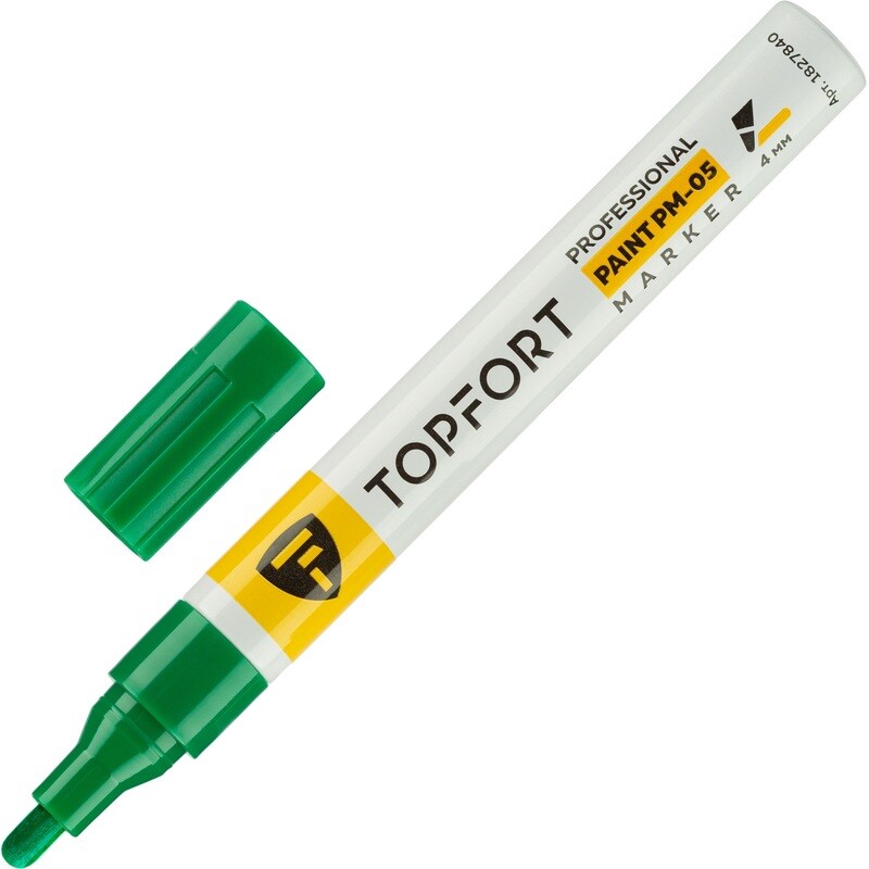 

Маркер промышленный лаковый TOPFORT ZP1501 зеленый 4 мм (1827840)