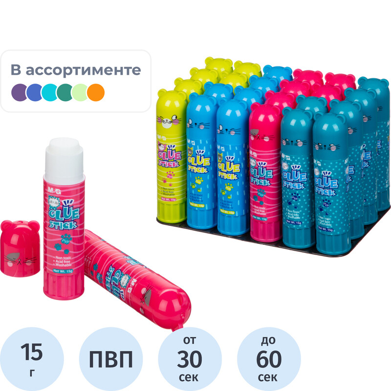 

Клей-карандаш M&G So Many Cats 15 г