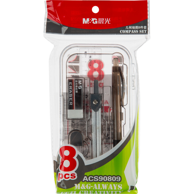 

Готовальня M&G (корпус серебристый, ACS90809)