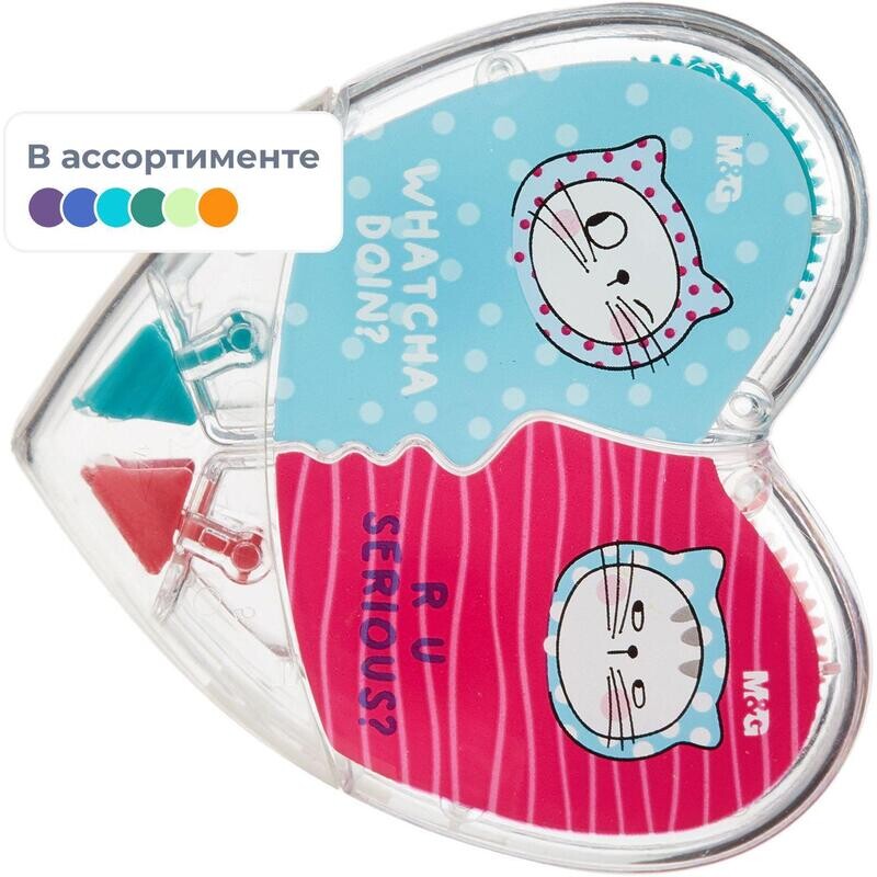 

Корректирующая лента M&G So Many Cats 5 мм x 5 м (2 штуки в упаковке)