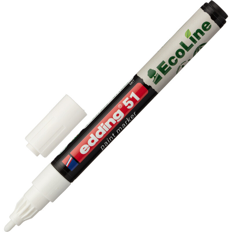 

Маркер промышленный лаковый Edding на водной основе белый 1-2 мм (4-51-049)