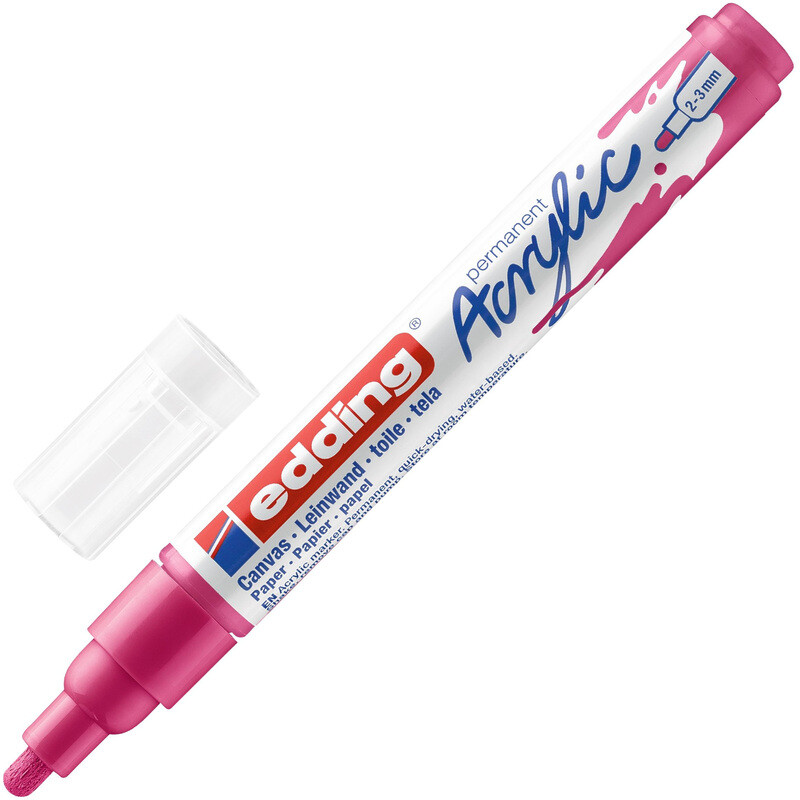 

Маркер акриловый Edding 5100/909 розовый (толщина линии 2-3 мм)