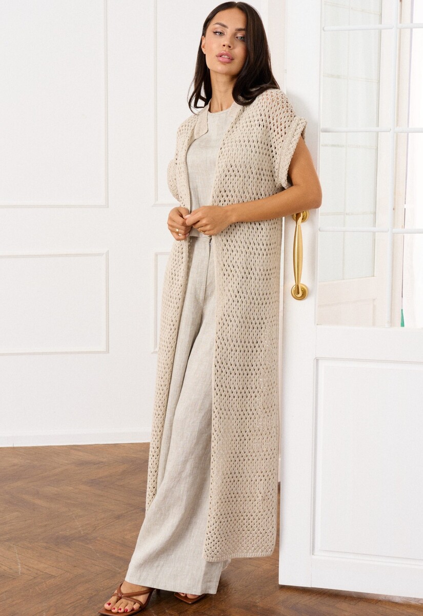 

Кардиган, Бежевый;светло-бежевый