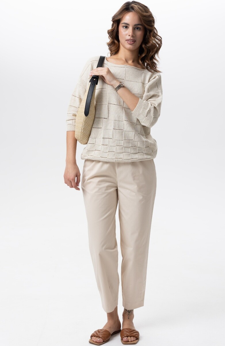 

Брюки, Бежевый;молочный