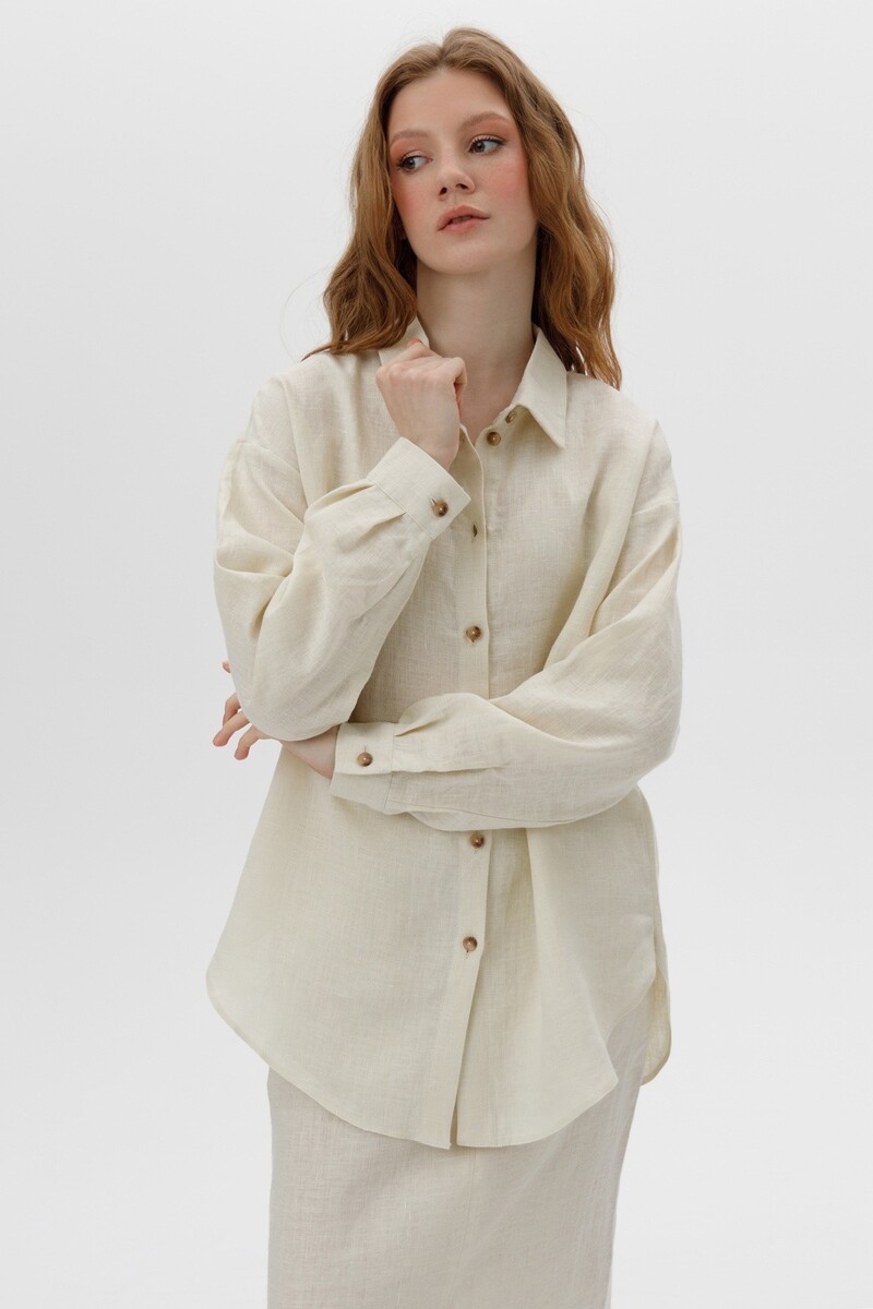 

Блузка, Бежевый;сливочный