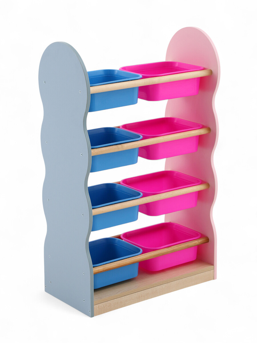 

Стеллаж для игрушек, Розовый;голубой