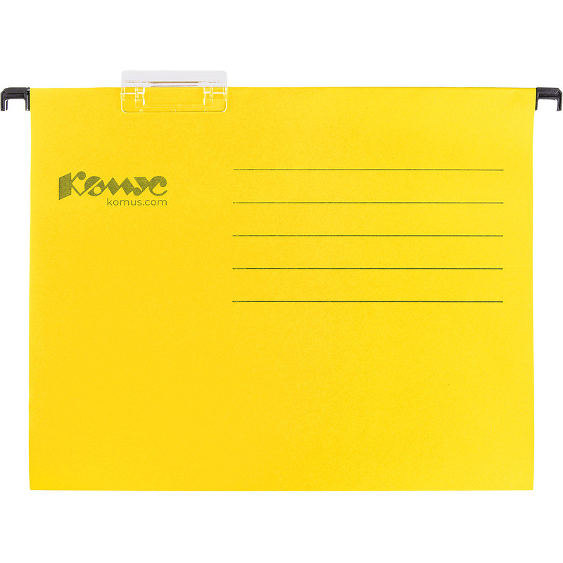 

Подвесная папка Комус А4 до 200 листов желтая (25 штук в упаковке)