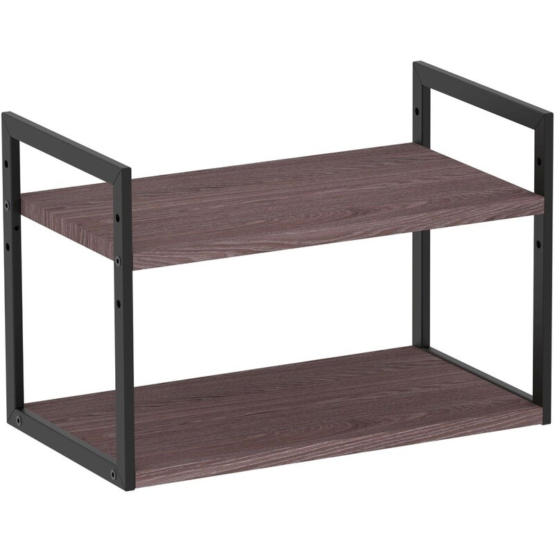 

Полка настенная/настольная Комус Онега-6 черный муар/ясень анкор темный 450х250х300 мм