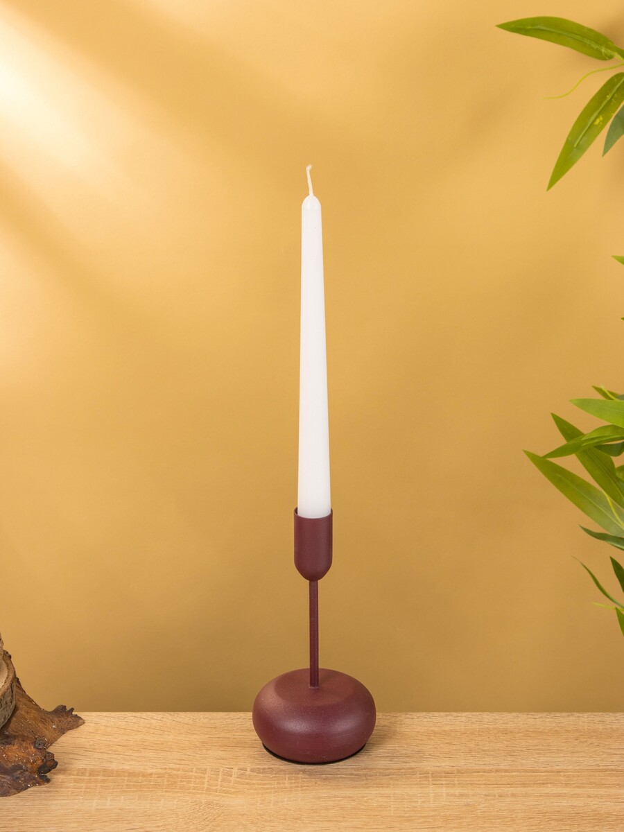 

Подсвечник на 1 свечу текстурный, Бордовый