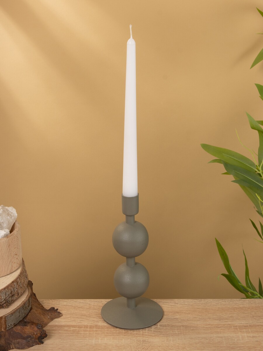 

Подсвечник на 1 свечу текстурный, Серый