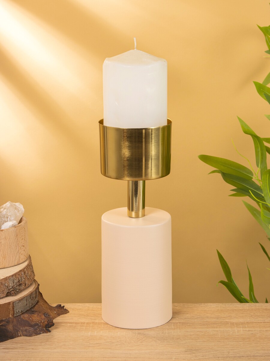 

Подсвечник на 1 свечу, Бежевый