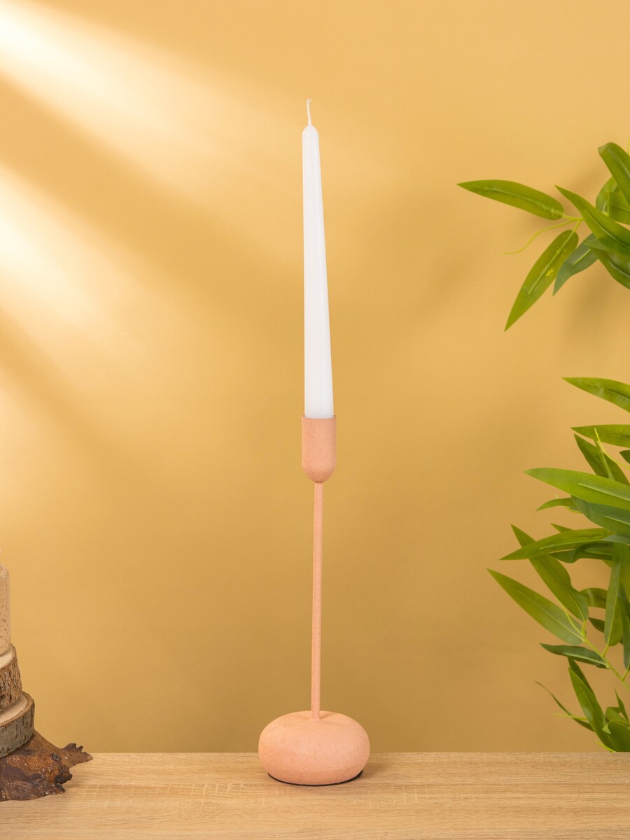 

Подсвечник на 1 свечу текстурный, Розовый