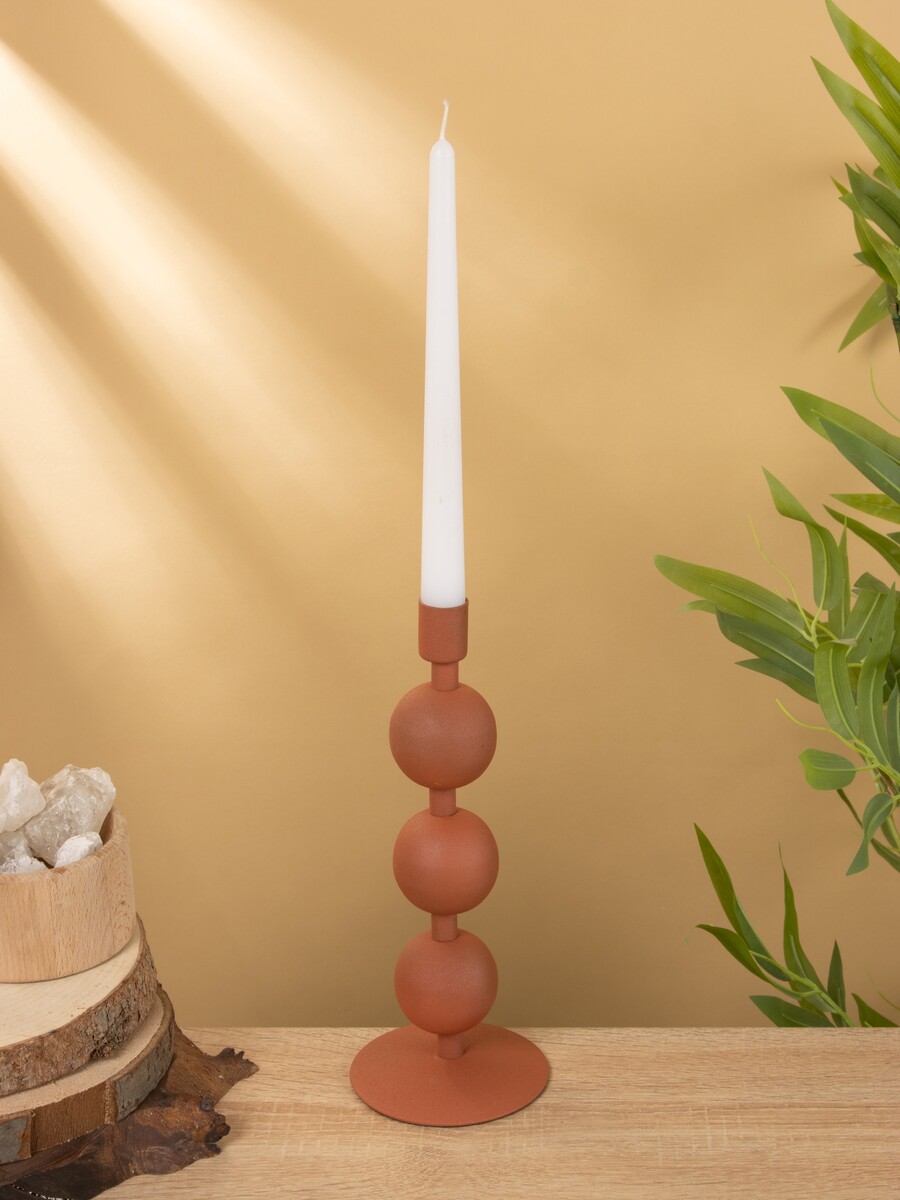 

Подсвечник на 1 свечу текстурный, Коричневый