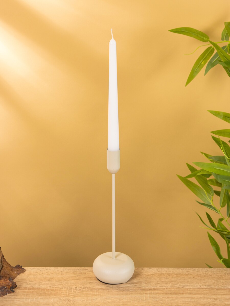 

Подсвечник на 1 свечу текстурный, Бежевый