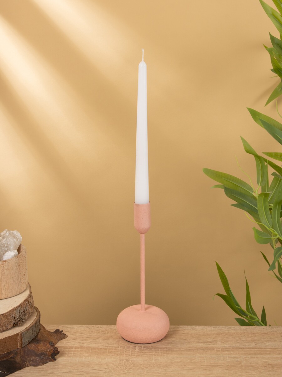 

Подсвечник на 1 свечу текстурный, Розовый