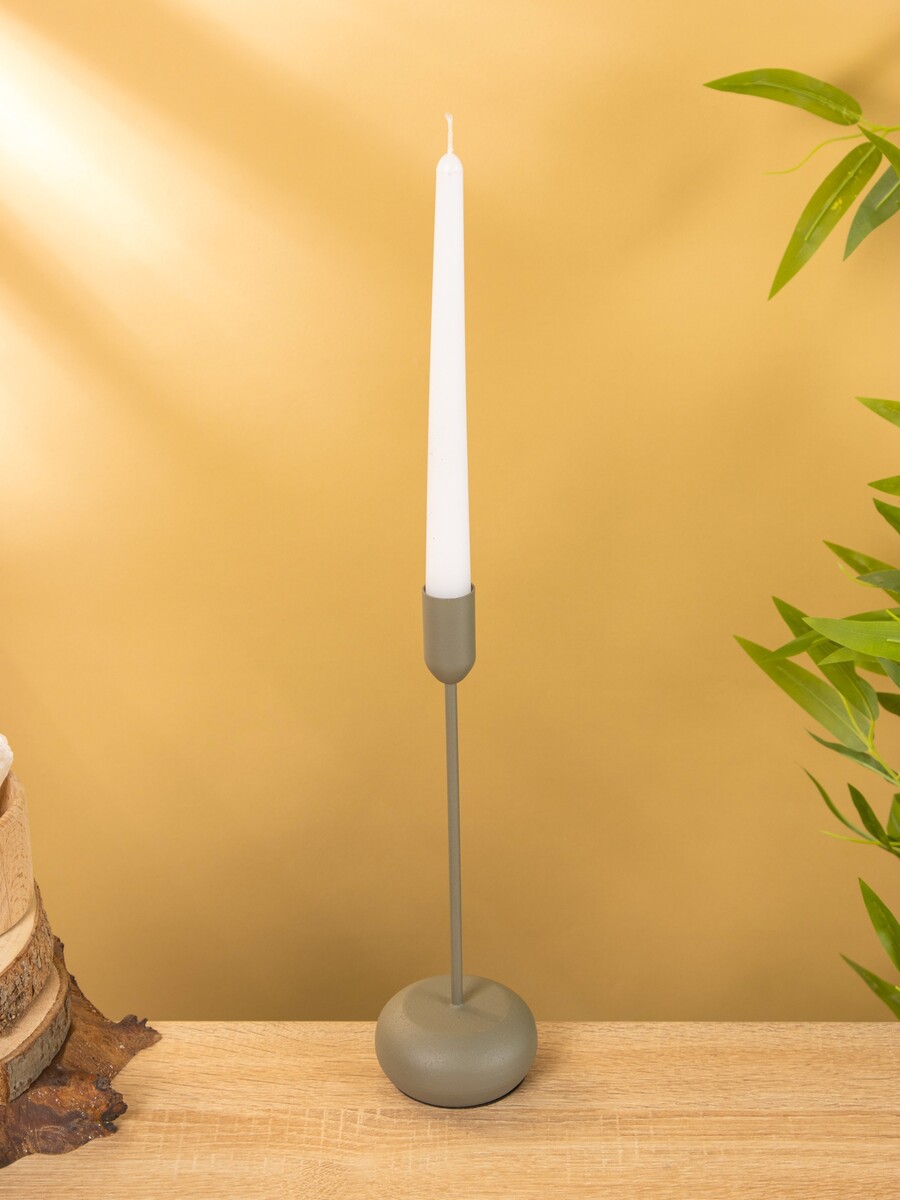 

Подсвечник на 1 свечу текстурный, Серый