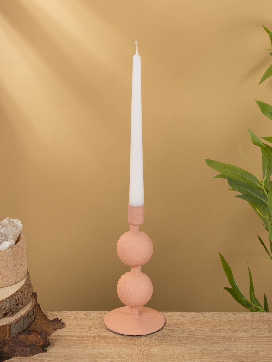 

Подсвечник на 1 свечу текстурный, Розовый