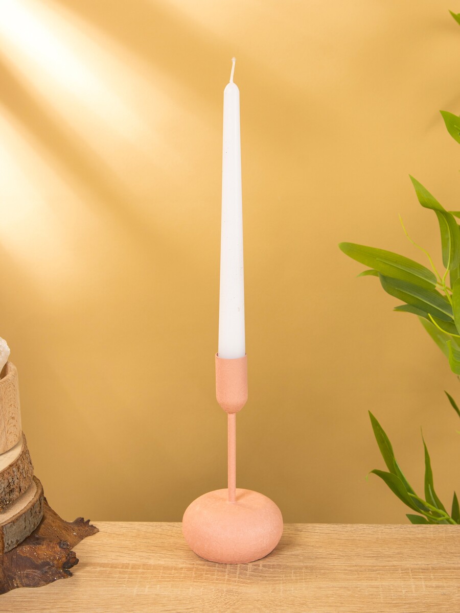 

Подсвечник на 1 свечу текстурный, Розовый