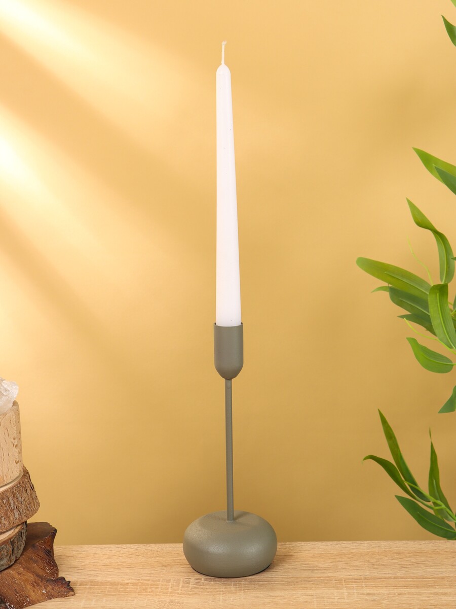 

Подсвечник на 1 свечу текстурный, Серый