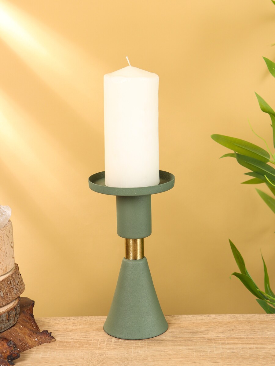

Подсвечник на 1 свечу текстурный, Зеленый