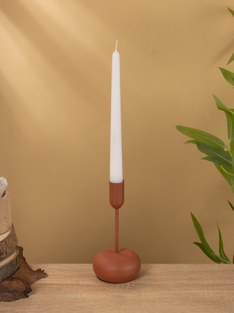 

Подсвечник на 1 свечу текстурный, Коричневый