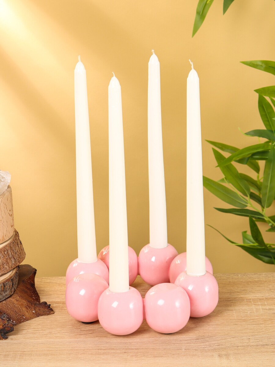 

Подсвечник на 4 свечи, Розовый