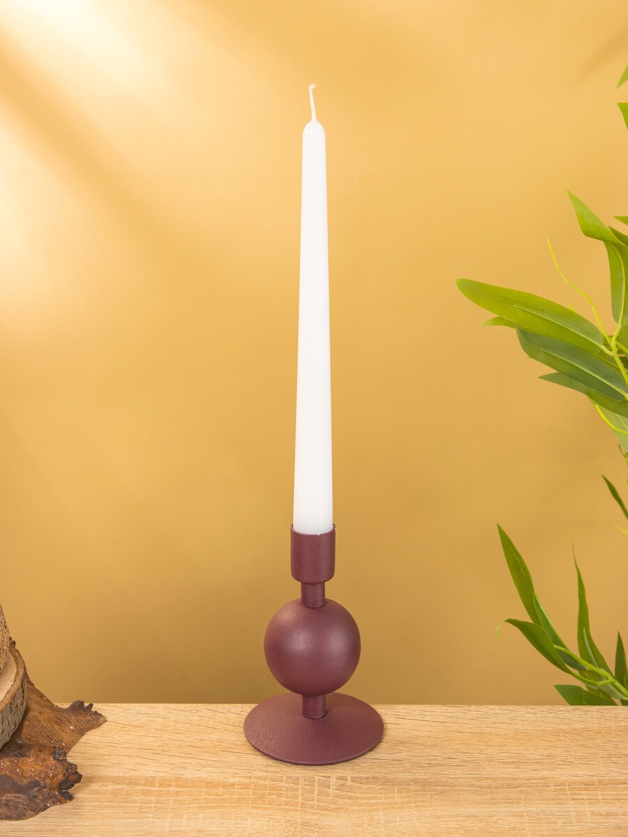 

Подсвечник на 1 свечу текстурный, Бордовый