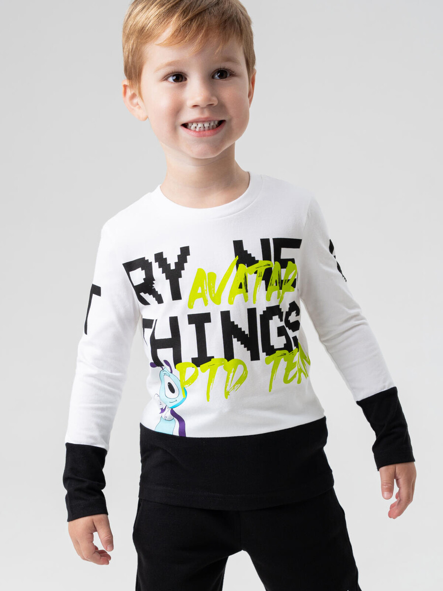 

Фуфайка трикотажная, Белый;черный