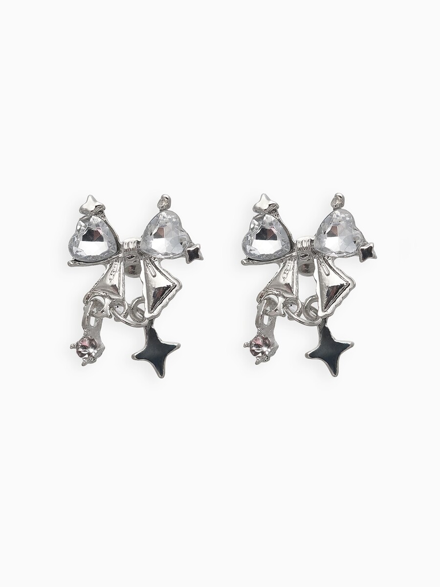 

Серьги, Белый;серебристый;прозрачный