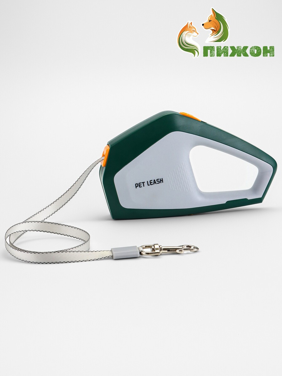 

Рулетка - поводок для собак, лента 3 метра, белая/зеленая, Зеленый