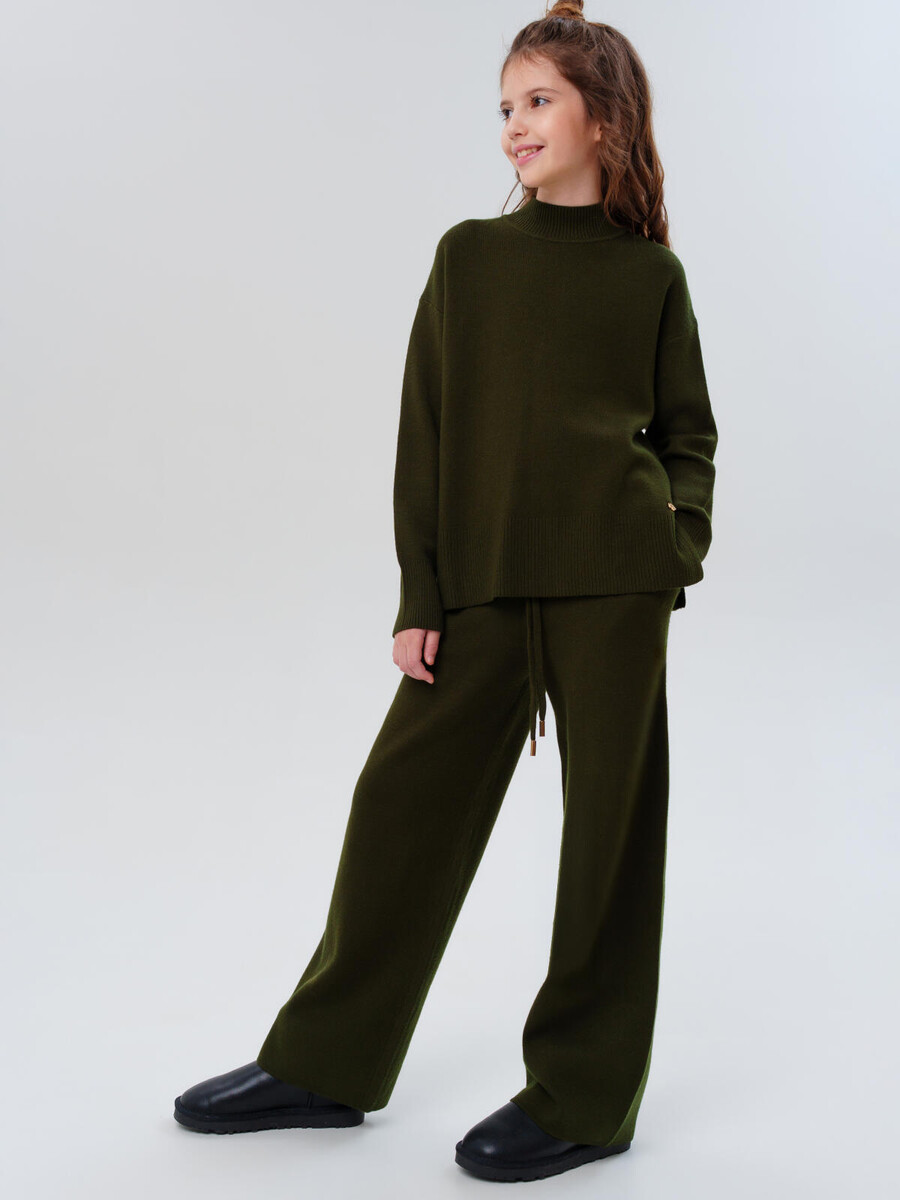 

Комплект трикотажный джемпер брюки, Хаки;темно-зеленый