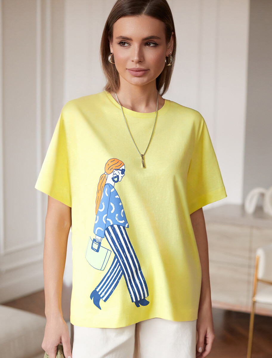 

Футболка, Желтый;лимонный_дама_с_сумочкой