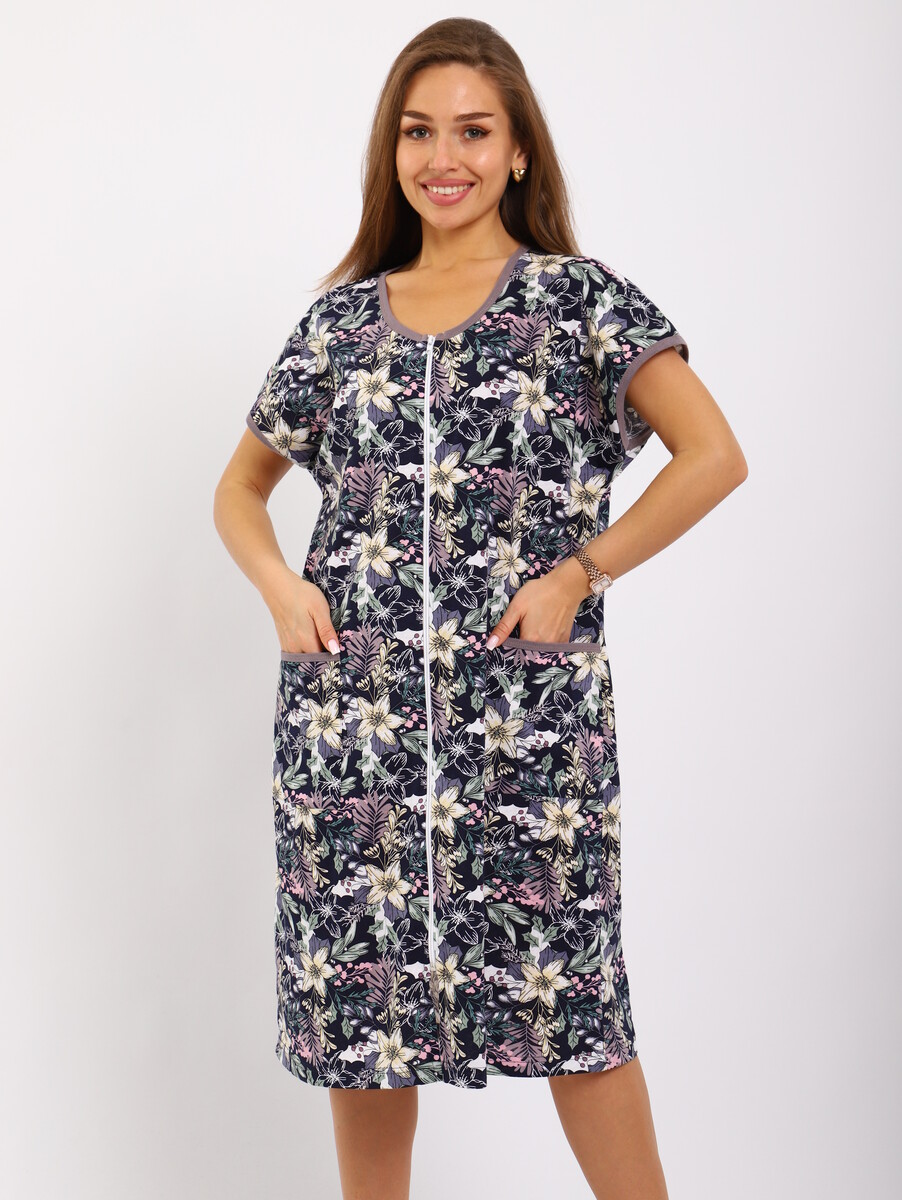 

Халат, Синий;темно-синий