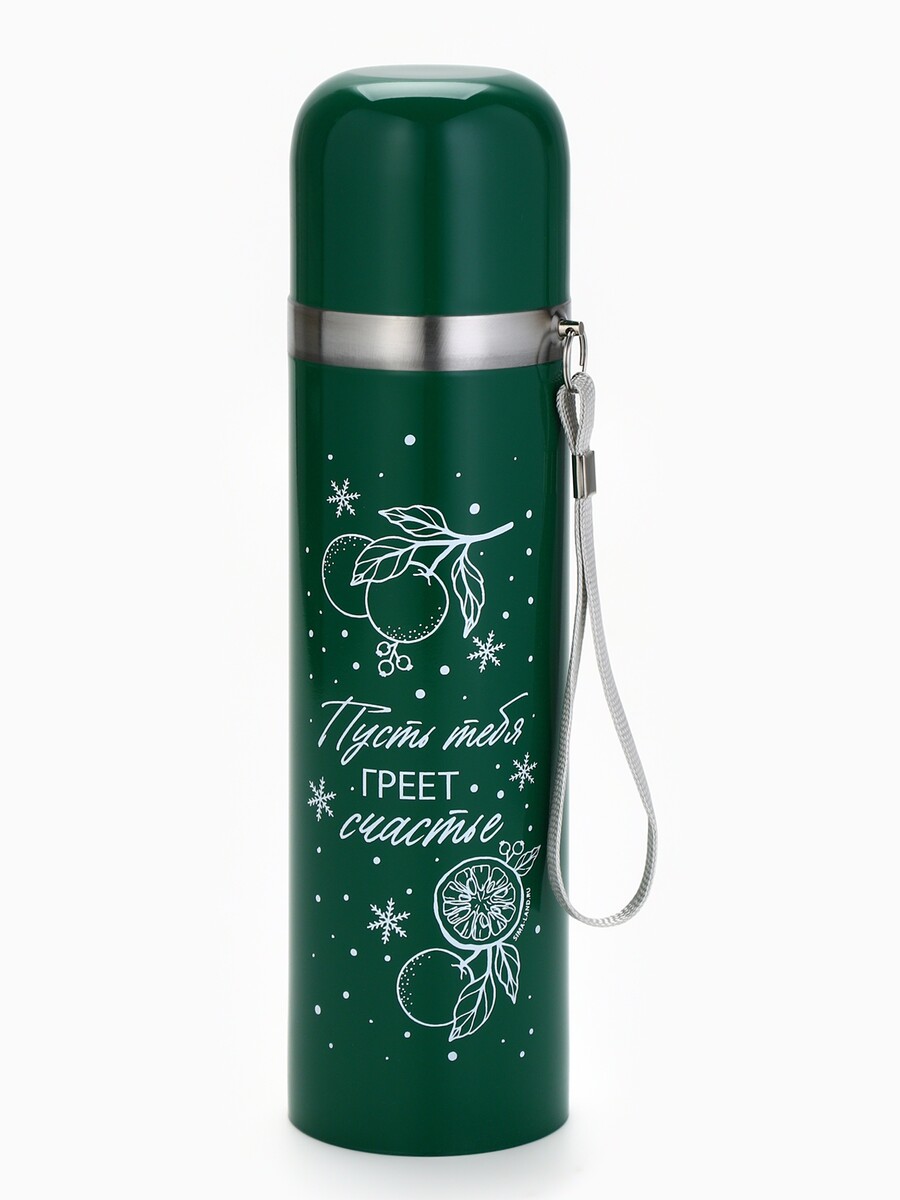 

Термос с подвесом новогодний, Зеленый