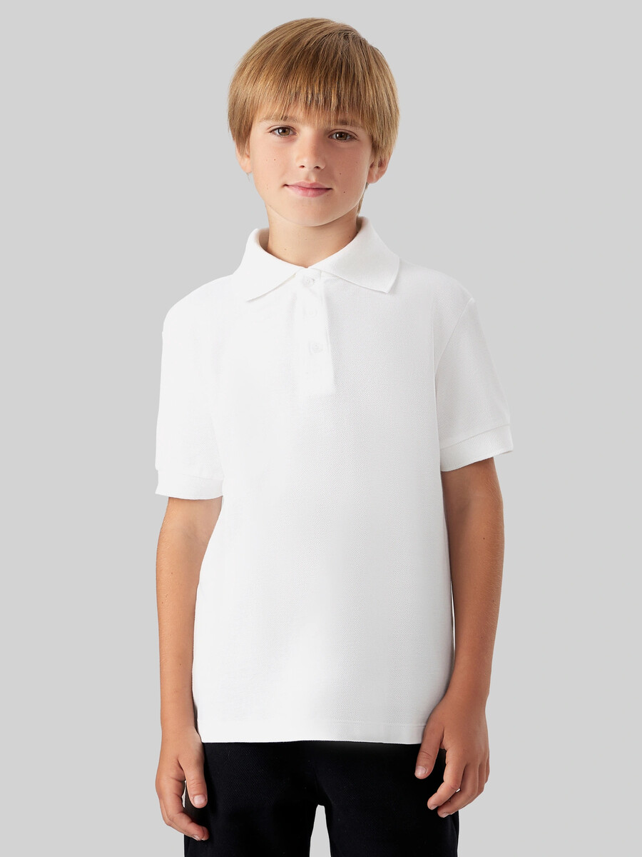 

Поло для мальчиков белое, Белый