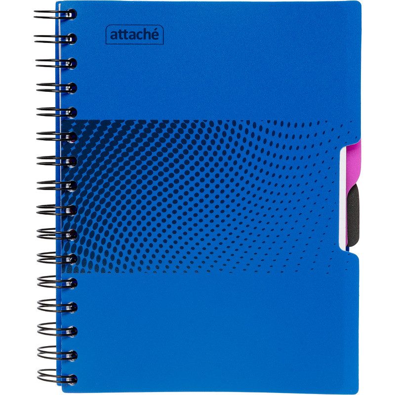 

Бизнес-тетрадь Attache Digital A5 140 листов синяя в клетку на спирали, Синий