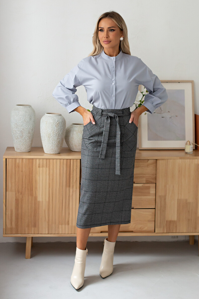 

Юбка, Серый;серый/клетка