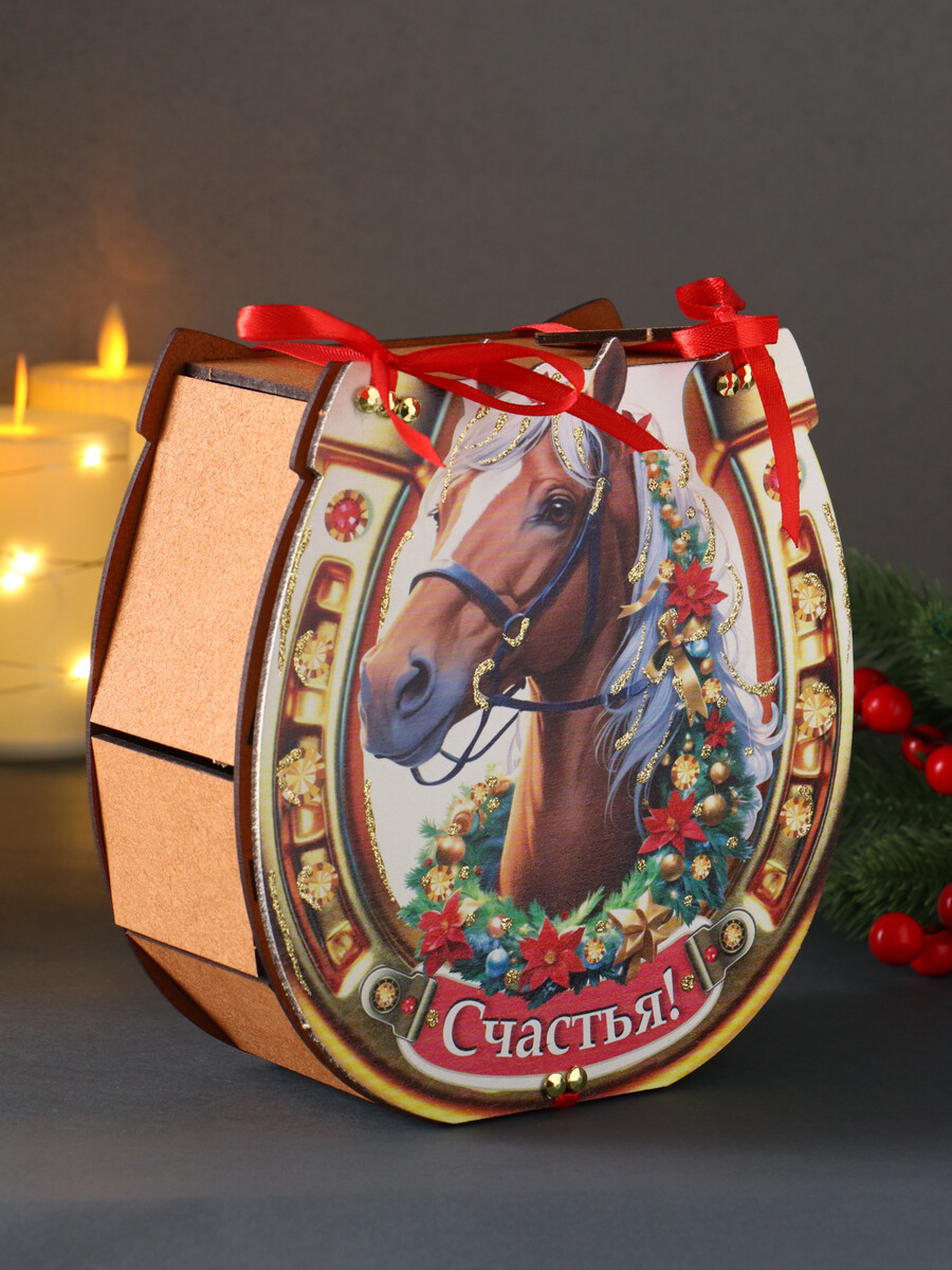 

Деревянная копилка для денег, Разноцветный