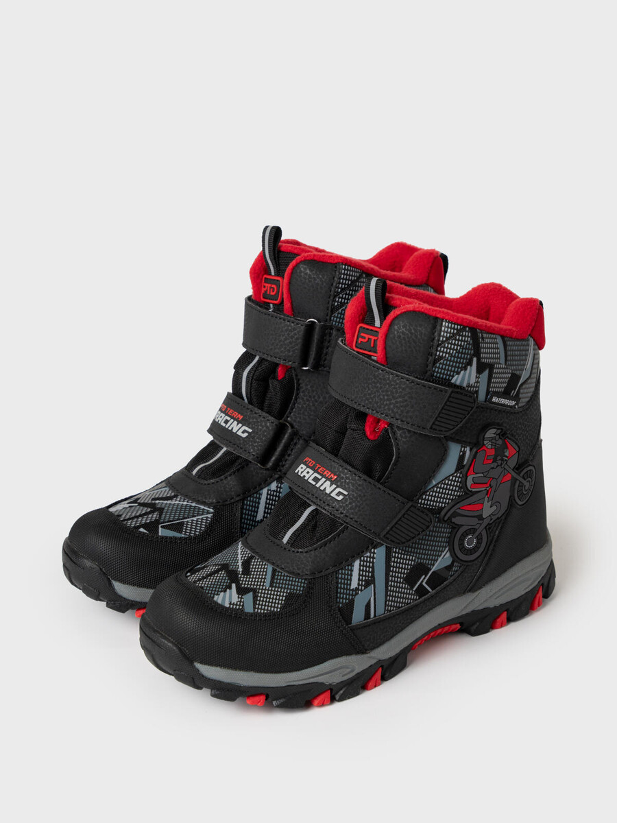 

Ботинки, Черный;красный